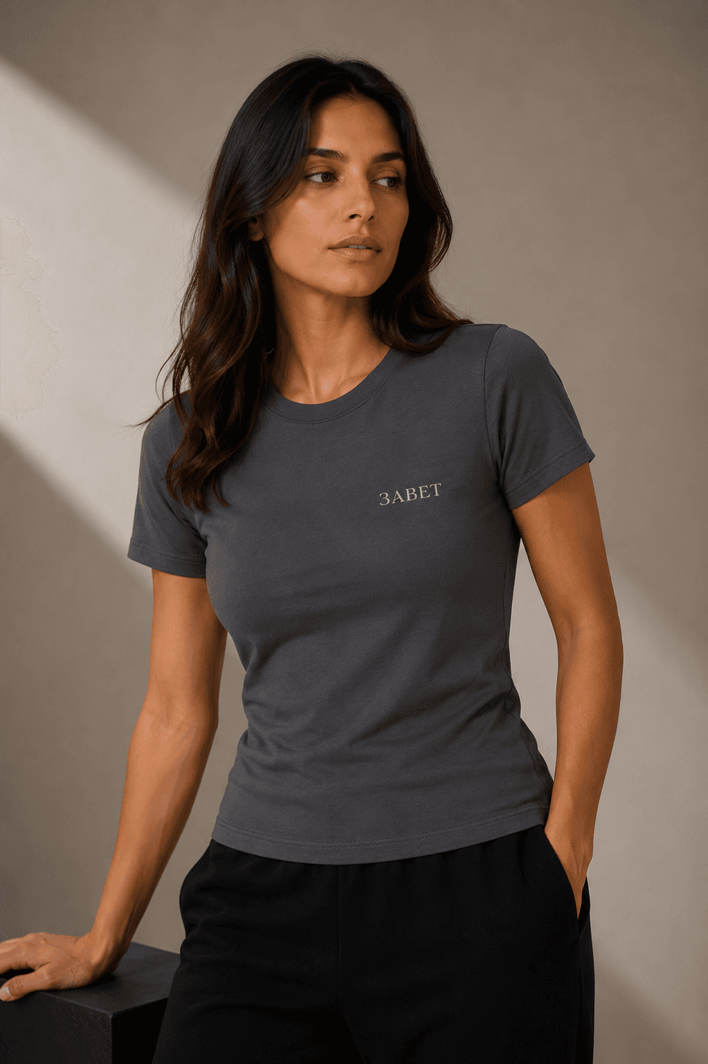 Regular fit tee - Grafit siva